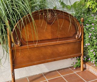 Cabecero madera tallada cama 135cm