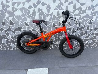 Bici infantil Monty 103 naranja + casco+ruedines

