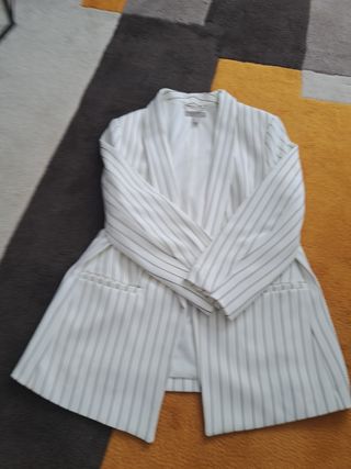 Blazer H&M Rayas Azul Marino T44