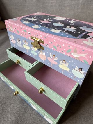 Joyero Bailarina Ballet Azul y Rosa