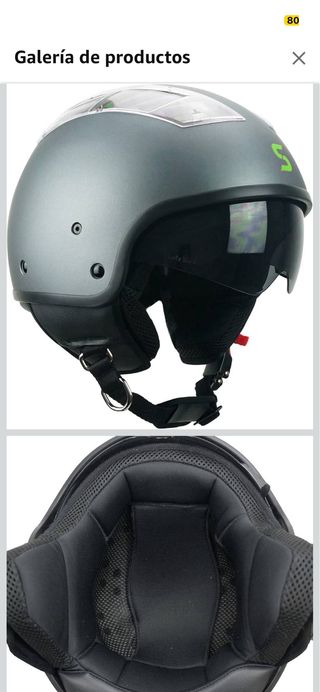 Casco Moto Ska-P Color negro mate Homologado EU