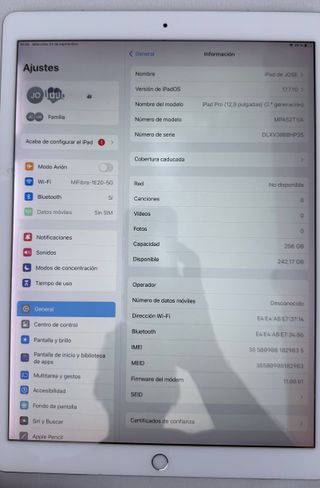 iPad Pro 12.9 2da Gen Blanco