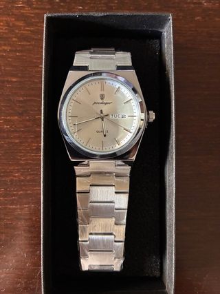 Reloj Poedagar Plateado y Blanco Nuevo