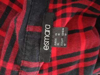 Vestido a cuadros rojo y negro tipo camisa