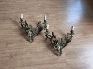 2 Apliques Bronce Antiguos