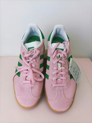Adidas Gazelle Bold Talla 38 Rosa y Verde