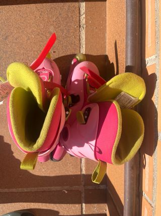 Patines en línea rosas y verdes 28-30 extensibles