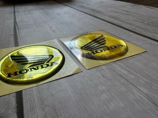 EMBLEMAS ORO HONDA CARENADO DEPOSITO MOTO 