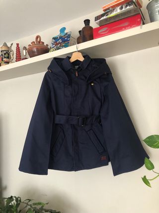 G Star Raw Mujer Abrigo Capa Azul Marino