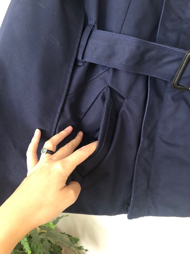 G Star Raw Mujer Abrigo Capa Azul Marino