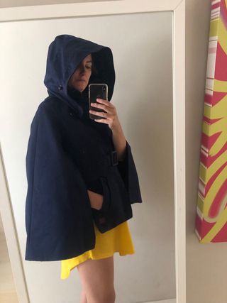 G Star Raw Mujer Abrigo Capa Azul Marino