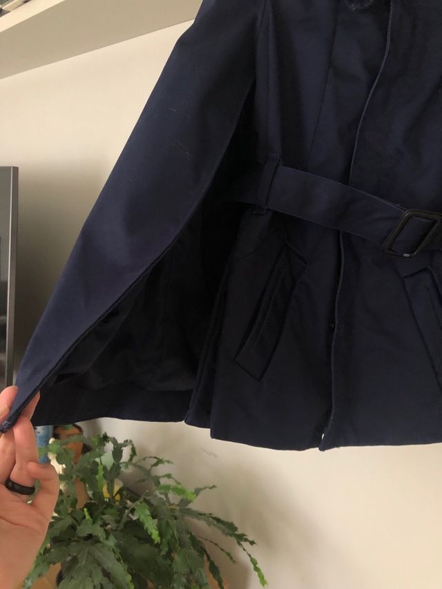 G Star Raw Mujer Abrigo Capa Azul Marino