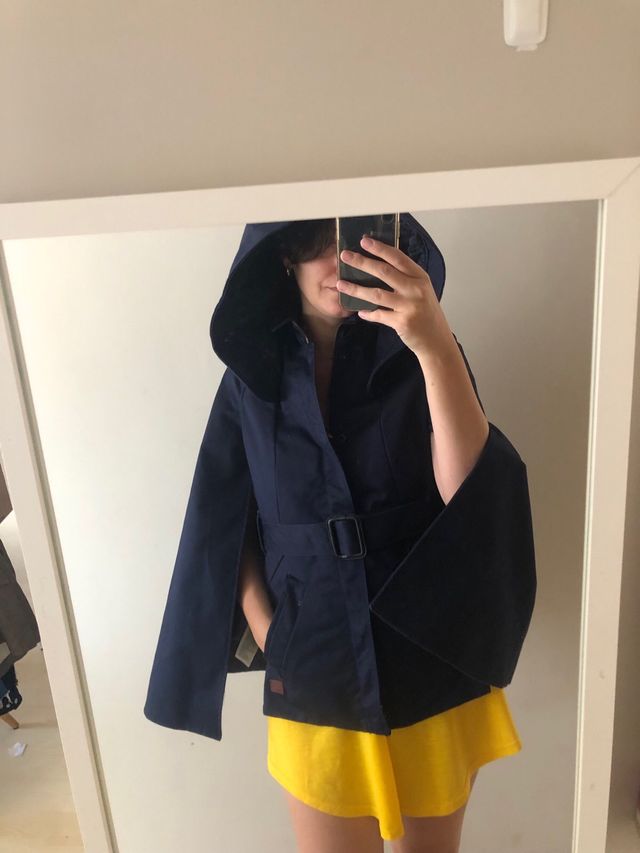 G Star Raw Mujer Abrigo Capa Azul Marino