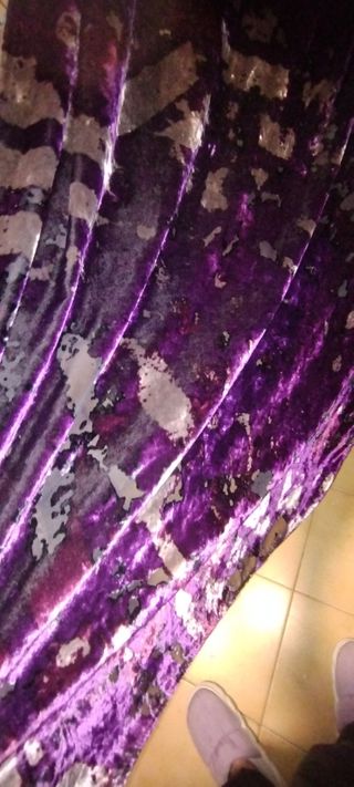 Fular terciopelo transparente color purpura