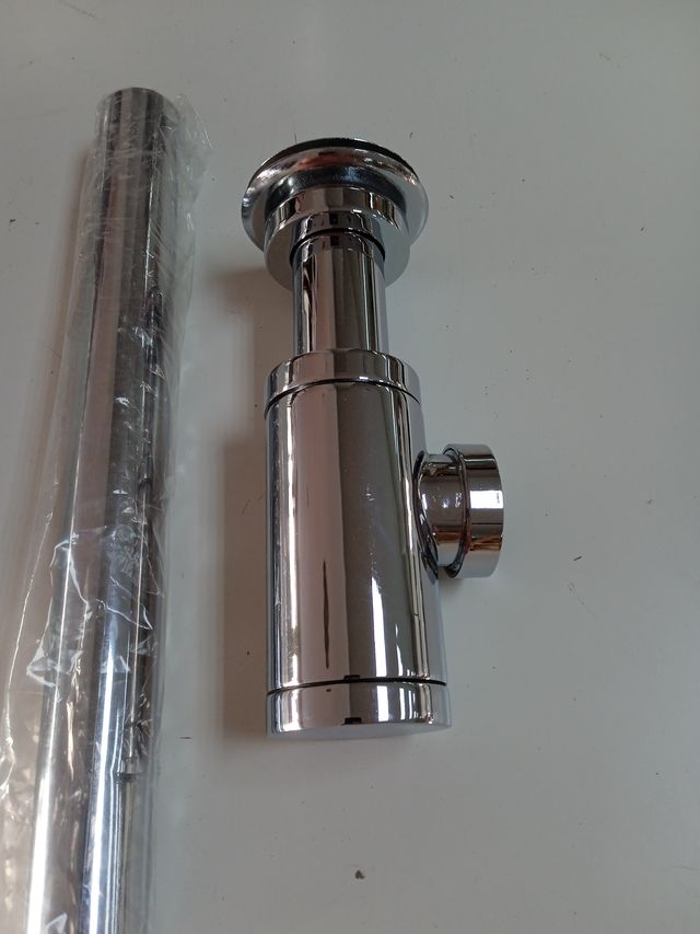 CH054 - Sifón lavabo cromo