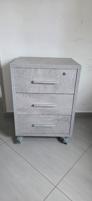 Cassettiera con ruote grigio