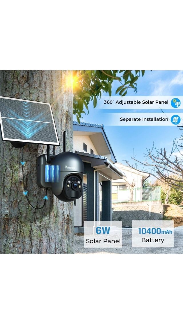 Cámara de vigilancia solar Ctronics