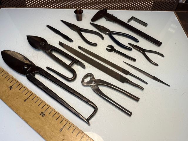 Herramientas antiguas de joyero