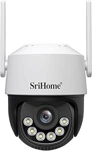SRIHOME 8MP cámara WiFi 2.4 5GHz exterior PTZ 3X