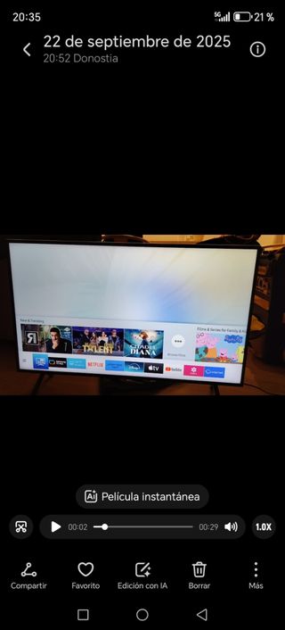 Samsung Smart TV Negra sin mando 