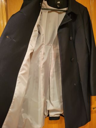 Abrigo H&M Negro Mujer Fiesta