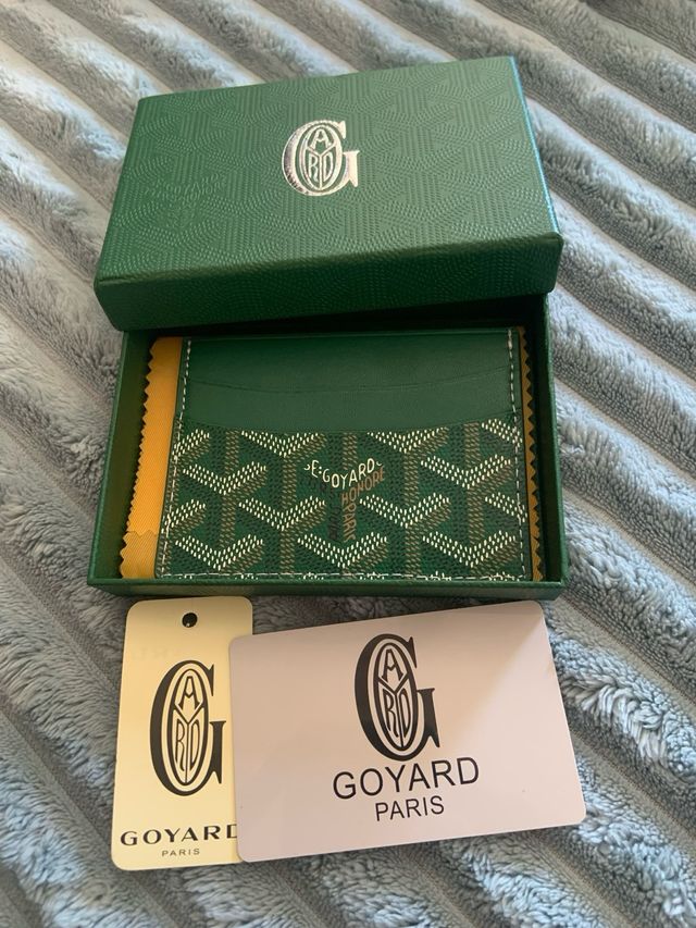 Goyard Tarjetero Negro,Verde,Azul
