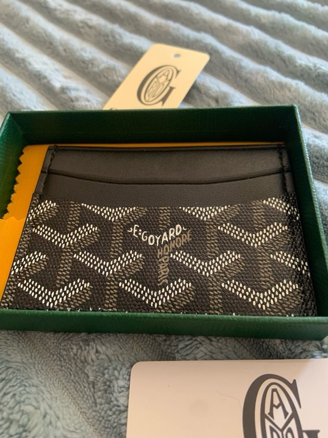 Goyard Tarjetero Negro,Verde,Azul