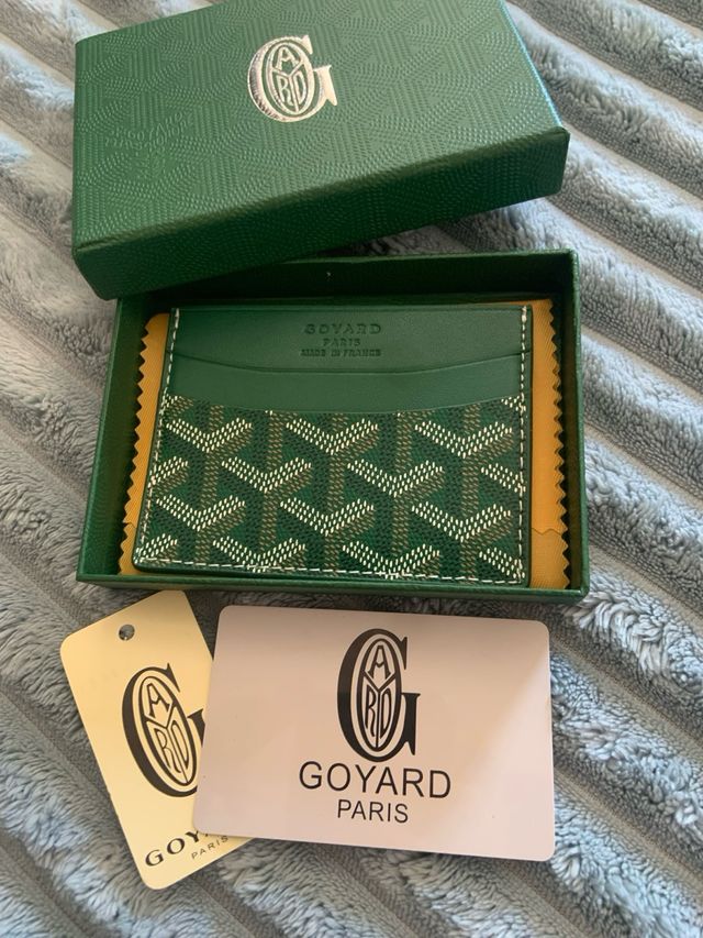 Goyard Tarjetero Negro,Verde,Azul