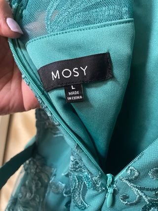 Vestido largo encaje y lentejuela talla 40/42