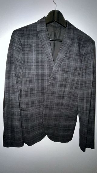 Americana H&M cuadros azul oscuro Talla M
