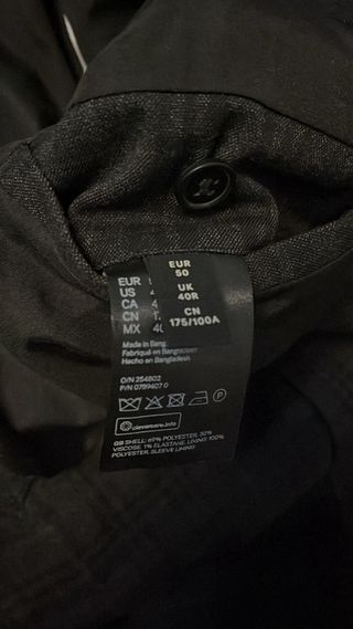 Americana H&M cuadros azul oscuro Talla M