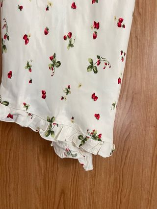 Vestido H&M Satin Fresas Cuello Halter