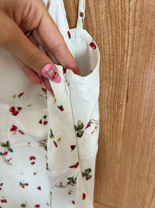 Vestido H&M Satin Fresas Cuello Halter
