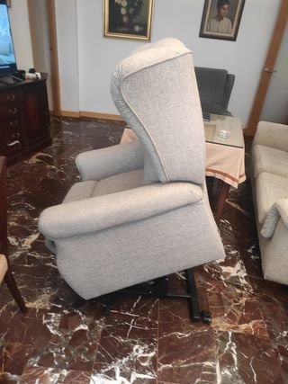 Butaca relax eléctrica beige/gris