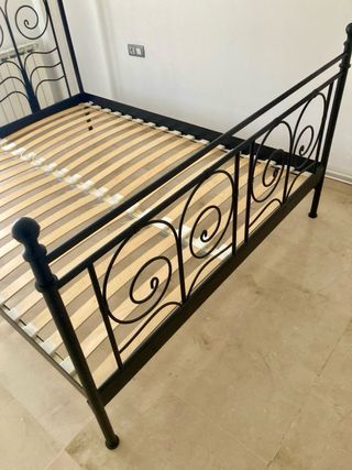 Estructura Cama Matrimonio Negra 160x200