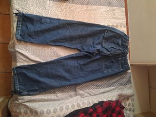 Pantalón parachute denim Bershka