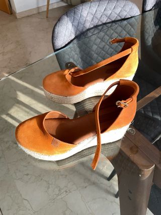 Sandalias Cuña Naranja