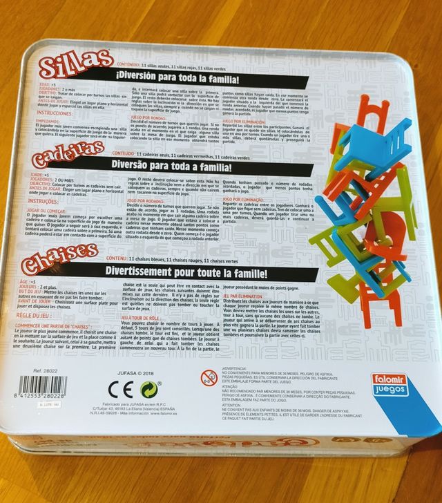 Juego de mesa Equilibrio Sillas