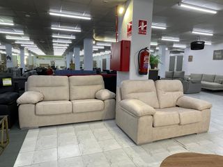 Sofá 3+2 plazas beige nuevo - Envio gratis