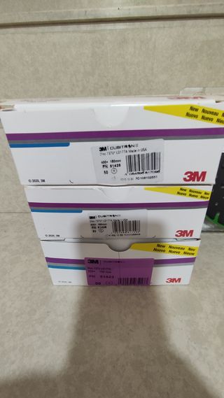 Plato Lijadora Festool + 3 Cajas Lijas 3M