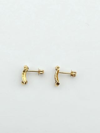 Pendientes de Oro 18K Piedras blancas, 0,89gr, 1cm