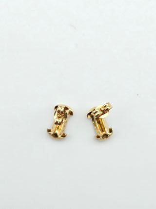 Pendientes de Oro 18K Piedras blancas, 0,89gr, 1cm