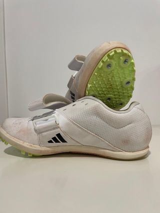 Zapatillas Clavos Atletismo Adidas Blancas