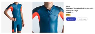 Neopreno niño Nabaiji azul rojo