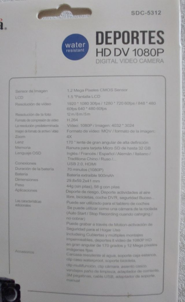 Cámara de Acción Stima Pro SDC 6910 HD Rosa