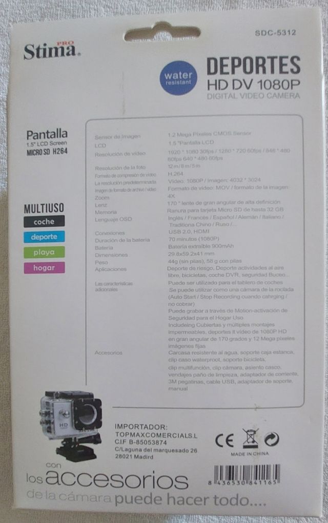 Cámara de Acción Stima Pro SDC 6910 HD Rosa