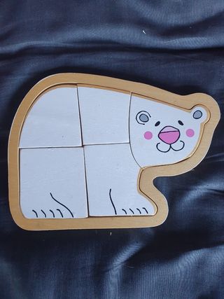 Lote 3 puzzles madera infantil