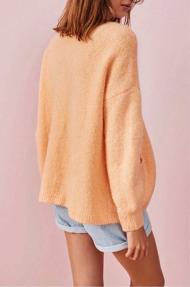 Cárdigan Des Petits Hauts Kid Mohair Naranja