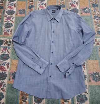 Camicia uomo a quadretti blu