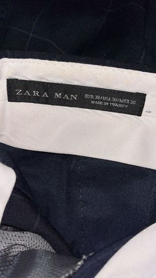 Traje Zara cuadros azul Talla 48